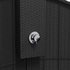 vidaXL Chuveiro exterior 100x100x241,5 cm vime PE/madeira ac&aacute;cia preto