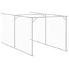 vidaXL Casota p/ c&atilde;es c/ parque 110x405x110 cm a&ccedil;o galvaniz. antracite