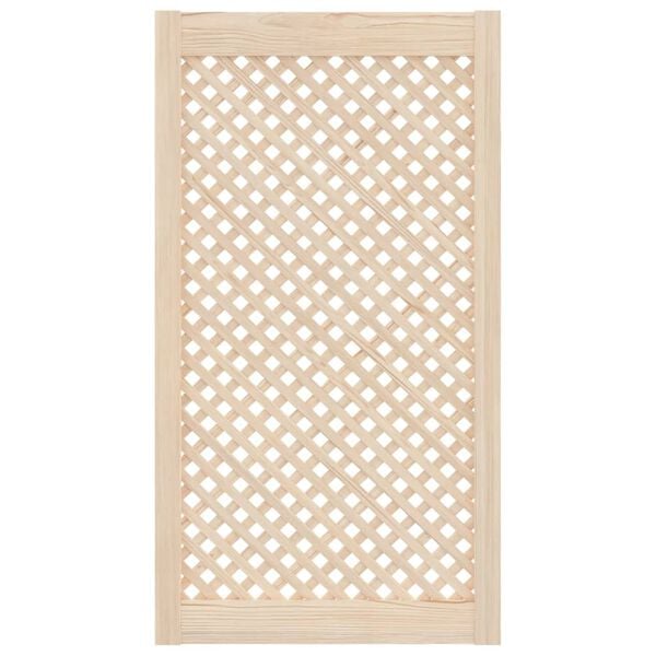 vidaXL Portas de arm&aacute;rio design treli&ccedil;a 2 pcs 49,5x99 cm pinho maci&ccedil;o