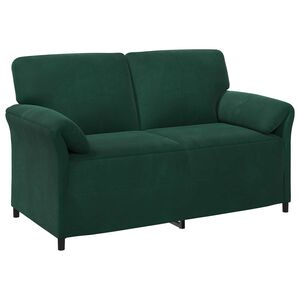 vidaXL Sof&aacute; para 2 Pessoas Verde-Escuro 158 x 83 x 95 cm Veludo