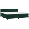 vidaXL Cama com molas/colch&atilde;o 200x200 cm veludo verde-escuro