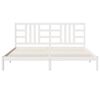 vidaXL Estrutura de cama 200x200 cm madeira maciça branco