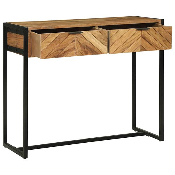 vidaXL Aparador Castanho 90 x 35 x 75 cm Madeira S&oacute;lida de Ac&aacute;cia