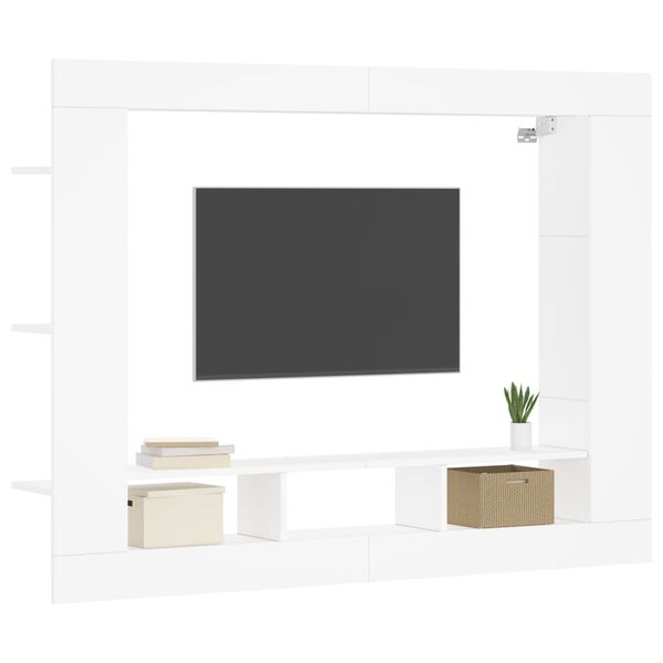 vidaXL M&oacute;vel de TV 152x22x113 cm derivados de madeira branco