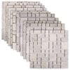 vidaXL Azulejos de Mosaico Creme 30 x 30 cm M&aacute;rmore