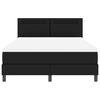 vidaXL Cama Box com colch&atilde;o Preto 140 x 190 cm Couro sint&eacute;tico
