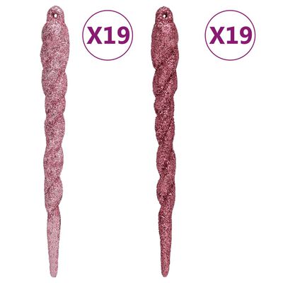 vidaXL 108 pcs conjunto de enfeites de Natal branco e rosa