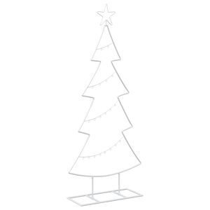 vidaXL &Aacute;rvore de Natal de metal com suporte KUOPIO 125 cm A&ccedil;o Branco
