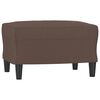 vidaXL Apoio de p&eacute;s 60x50x41 cm couro artificial castanho