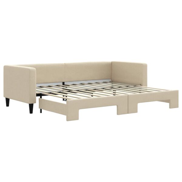 vidaXL Sof&aacute;-cama com gavet&atilde;o 80x200 cm tecido cor creme