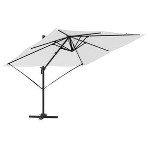 vidaXL Parasol Roma Bege 286 x 284 x 265 cm Alum&iacute;nio e Poli&eacute;ster