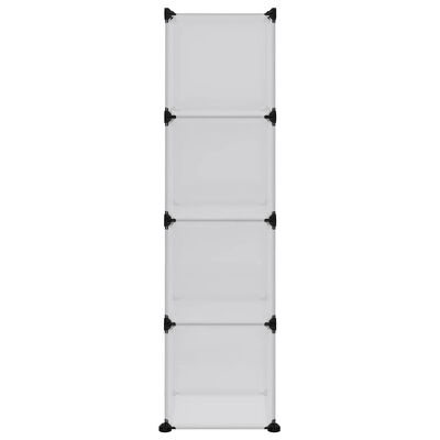 vidaXL Organizador de arrumação com 12 cubos e portas PP transparente