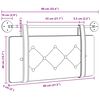 vidaXL Cabeceira Suspensa Cinzento 90 x 55 x 5 cm Couro Sint&eacute;tico