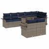 vidaXL Conjunto de Sof&aacute; de Jardim 9 unid. Cinzeto Rattan Sint&eacute;tico