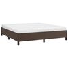 vidaXL Estrutura de cama 160x200cm couro artificial castanho