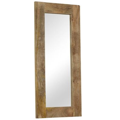 vidaXL Espelho em madeira de mangueira maciça 50x110 cm