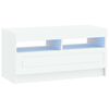 vidaXL Gabinete de TV LED Branco Derivados de Madeira