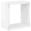 vidaXL Prateleiras parede forma de cubo 6pcs 26x15x26 cm branco brilh.
