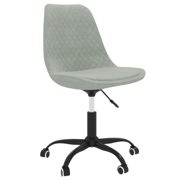 vidaXL Cadeiras de jantar girat&oacute;rias 4 pcs tecido cinzento-claro