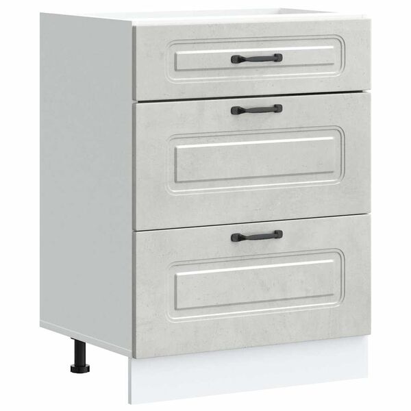 vidaXL Arm&aacute;rio baixo de cozinha Kalmar bet&atilde;o madeira projetada cinza