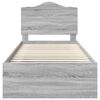 vidaXL Estrutura da Cama com cabeceira Cinza Sonoma 90 x 200 cm