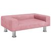 vidaXL Sof&aacute; infantil 70x45x26,5 cm veludo rosa