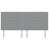 vidaXL Cabeceira com cabeceira Cinzento-claro 200 cm Couro Sint&eacute;tico