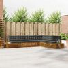 vidaXL Conjunto de Sof&aacute;s para Exterior 6 Pe&ccedil;a Natural e Antracite