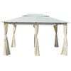 vidaXL Tenda de jardim com cortinas 4x3 m branco