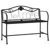 vidaXL Banco de jardim de 2 lugares 104 cm a&ccedil;o preto