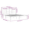 vidaXL Estrutura de cama super king pinho maciço 180x200 cm branco