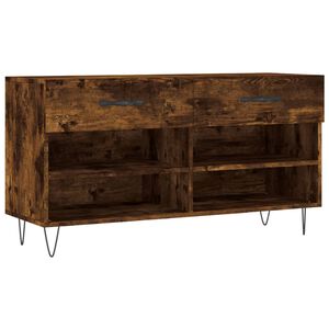 vidaXL Banco sapateira 102x35x55 cm deriv. madeira carvalho fumado