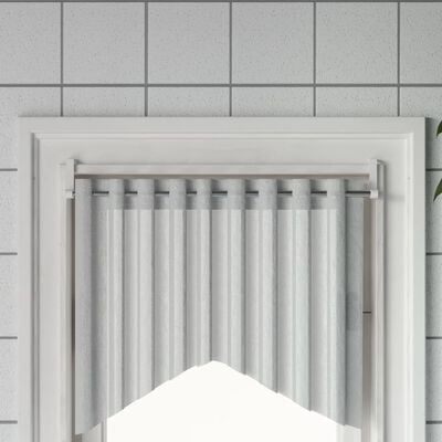 vidaXL Varões para cortinas 2 pcs 40-60 cm alumínio branco e prateado