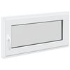 vidaXL Janela de por&atilde;o RISOR 100 x 50 cm PVC e Vidro Branco