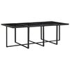 vidaXL 13 pcs conjunto jantar exterior com almofad&otilde;es vime PE preto