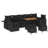 vidaXL Conjunto de Sof&aacute; de Jardim 10 unid. Preto vime PE