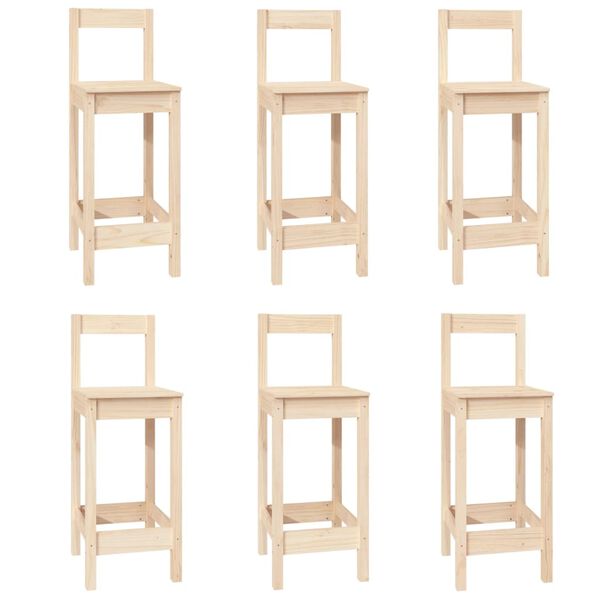 vidaXL 7 pcs conjunto de bar pinho maci&ccedil;o