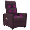 vidaXL Poltrona elevatória de massagens tecido roxo