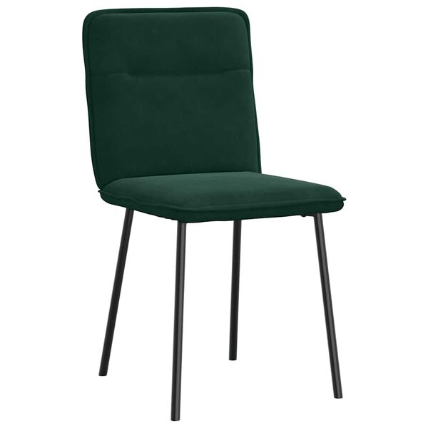 vidaXL Cadeiras de jantar 2 pcs veludo verde-escuro