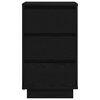 vidaXL Mesa de cabeceira com luzes LED 38x34x65 cm preto