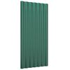 vidaXL Pain&eacute;is de telhado 36 pcs 80x36 cm a&ccedil;o galvanizado verde