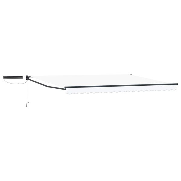 vidaXL Toldo Retr&aacute;til El&eacute;trico Branco 4 x 2 m