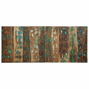 vidaXL Cabeceira 120 cm madeira recuperada maci&ccedil;a multicor