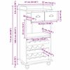 vidaXL Arm&aacute;rio de Vinho ASKIM Cera de Mel 57 x 37 x 114 cm