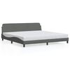 vidaXL Estrutura de cama Dover 193x203 cm tecido cinza-escuro