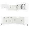 vidaXL 11 pe&ccedil;as arm&aacute;rio de cozinha conjunto Kalmar brilho branco