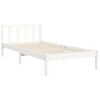vidaXL Cama sem colch&atilde;o 90x200 cm madeira de pinho maci&ccedil;a branco