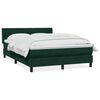 vidaXL Cama com molas/colch&atilde;o 160x220 cm veludo verde-escuro