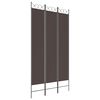 vidaXL Biombo/divis&oacute;ria com 3 pain&eacute;is 120x220 cm tecido castanho