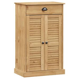 vidaXL Sapateira VIGO 60x35x96 cm madeira de pinho maci&ccedil;a